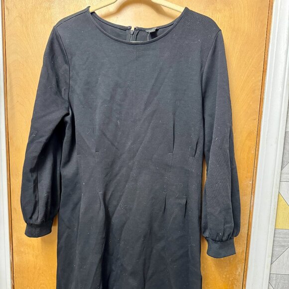 Ann Taylor Size 16 Black Corset Sweatshirt Dress - Picture 2 of 3